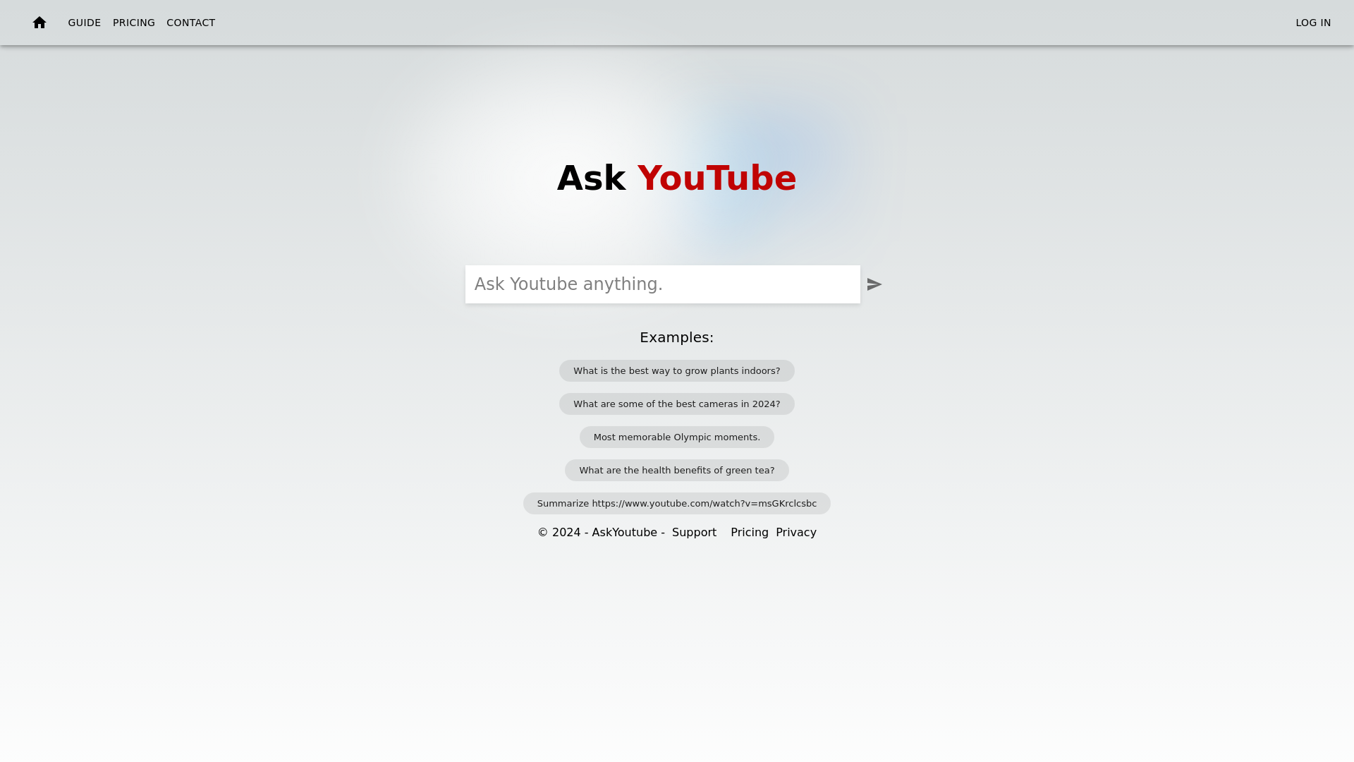Ask Youtube