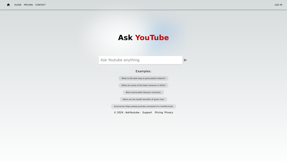 Ask Youtube - Ask Youtube Anything