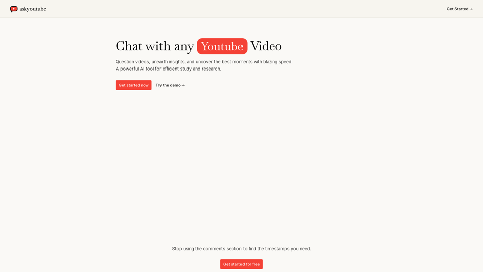 Ask Youtube screenshot