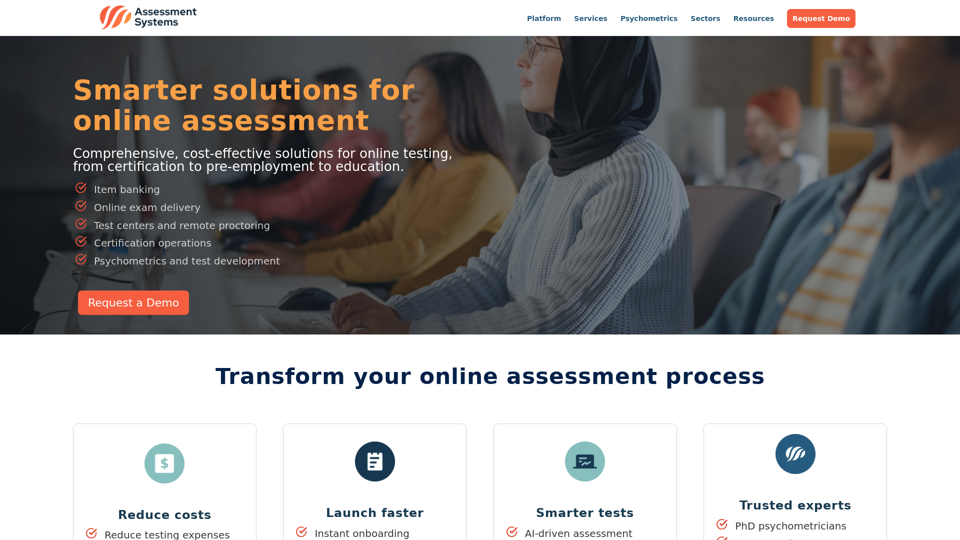 Online Assessment Software, but Smarter screenshot