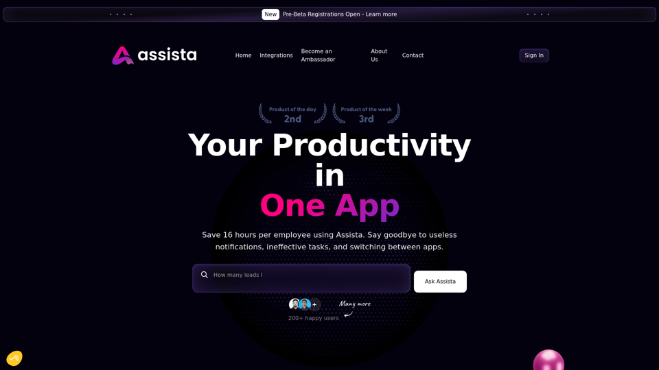 Assista: Transform Your Productivity with Advanced AI Assistance