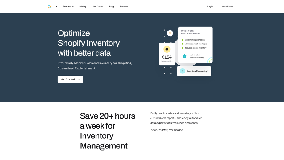 Shopify Inventory Replenishment Optimization screenshot