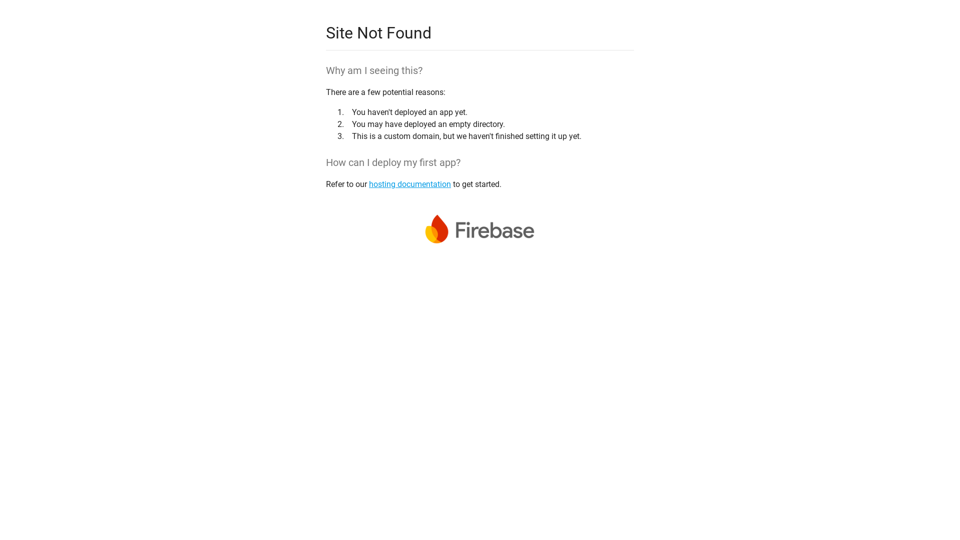 Site Not Found screenshot
