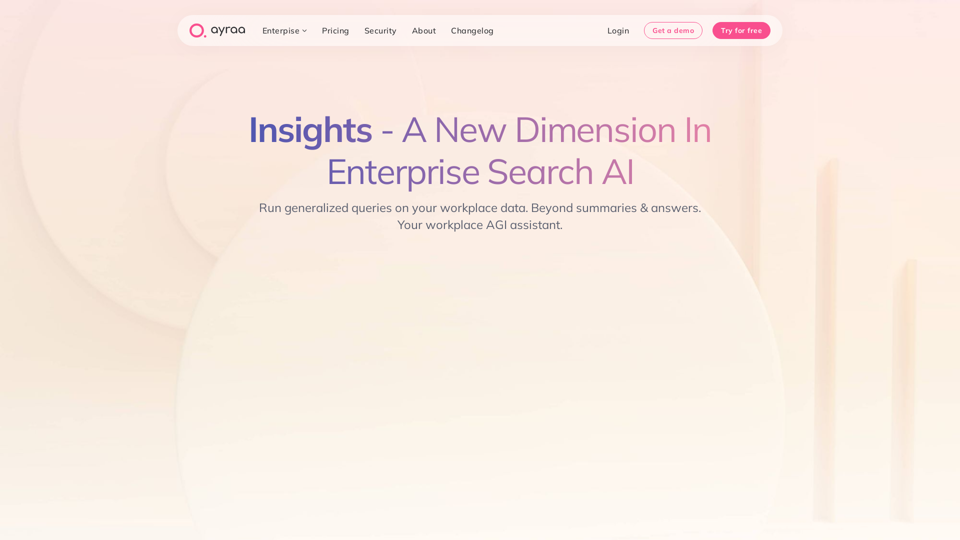 Insights - Ayraa | Your Personal AI-powered Search & Knowledge Assistant at Work