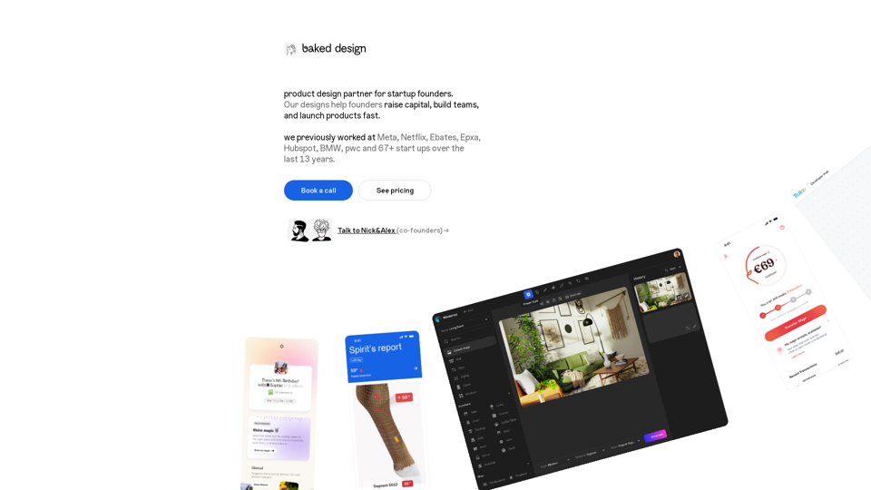 Baked Design Studio - Product design partner for startups