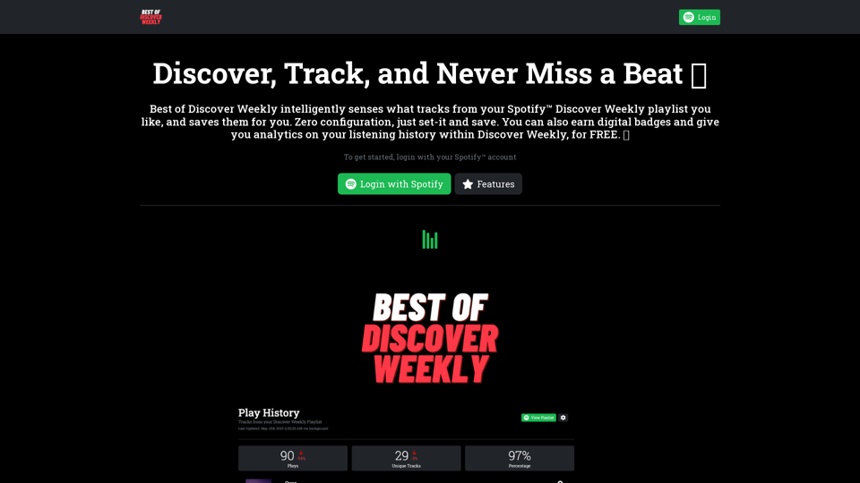 Best of Discover Weekly - Automatically Track and Save Your Favorite New Music on Spotify