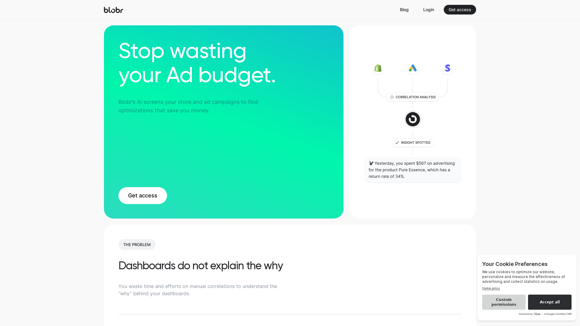 Blobr — Stop wasting your Ad budget.