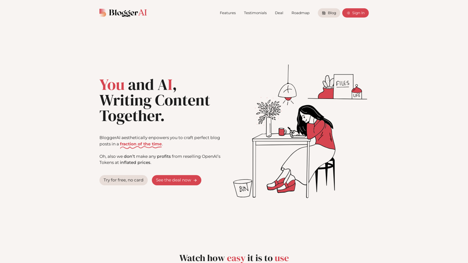 BloggerAI screenshot