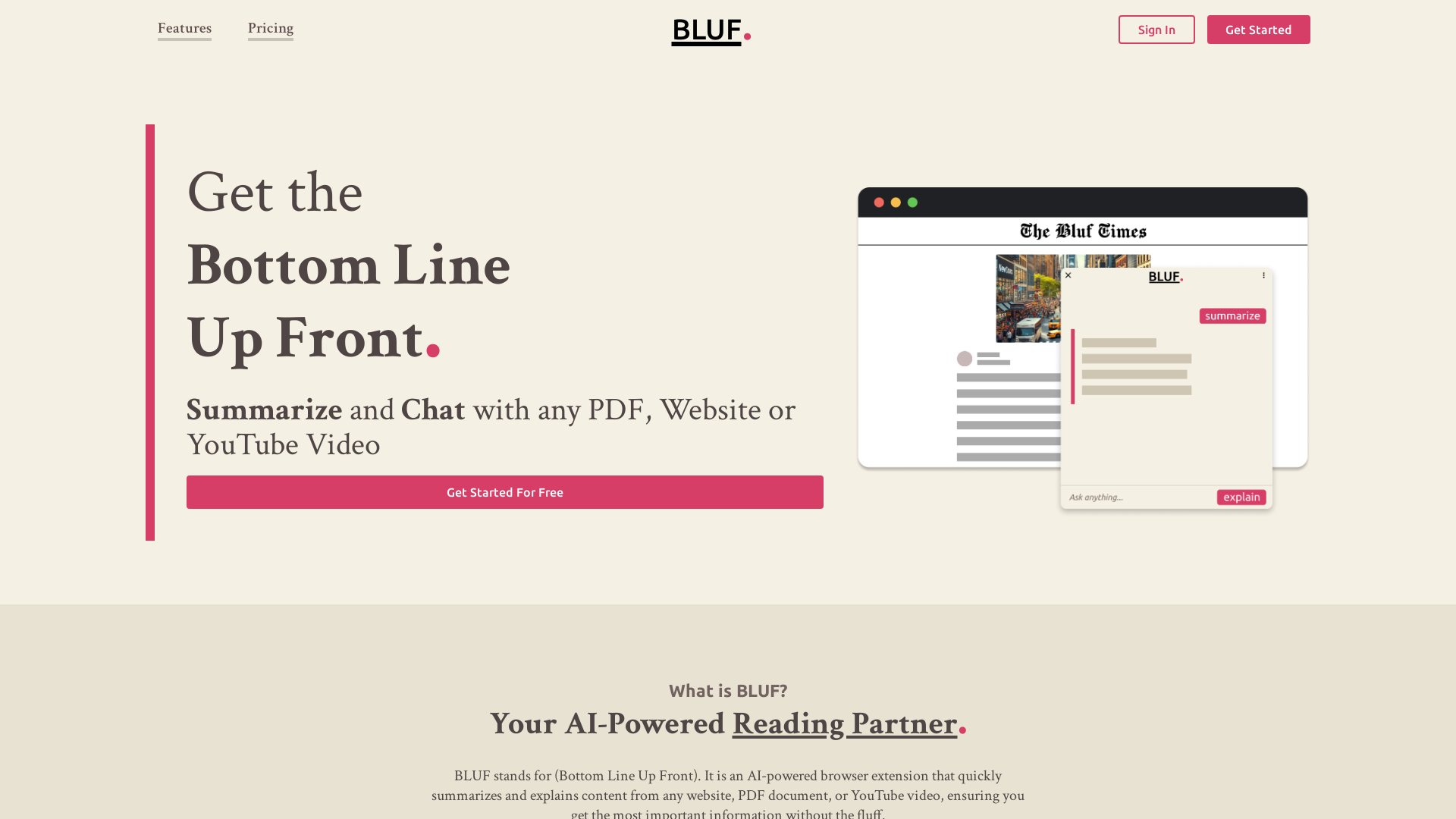 Summarize any PDF, Website or YouTube Video