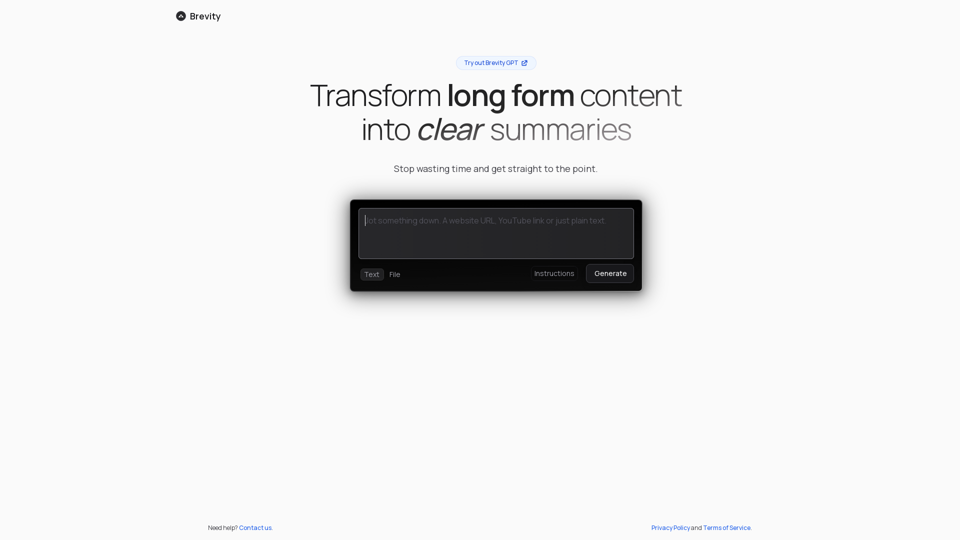 Brevity screenshot