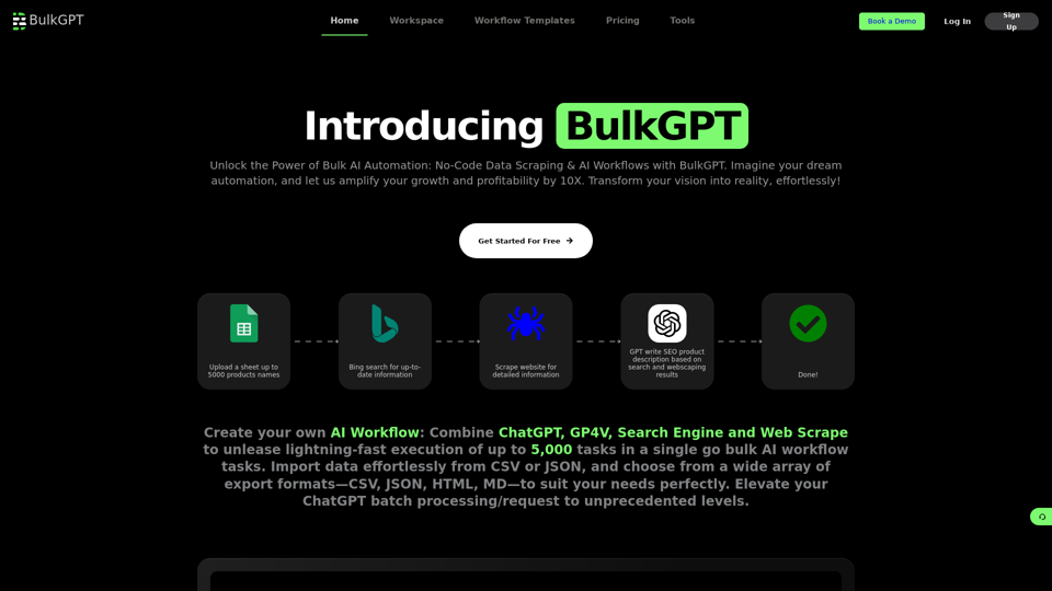 BulkGPT screenshot