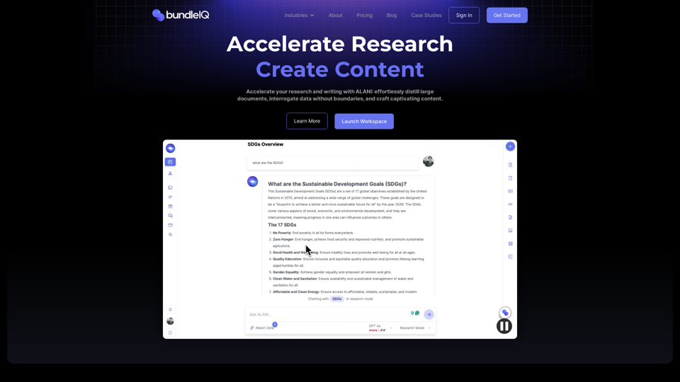 bundleIQ | AI Research Platform