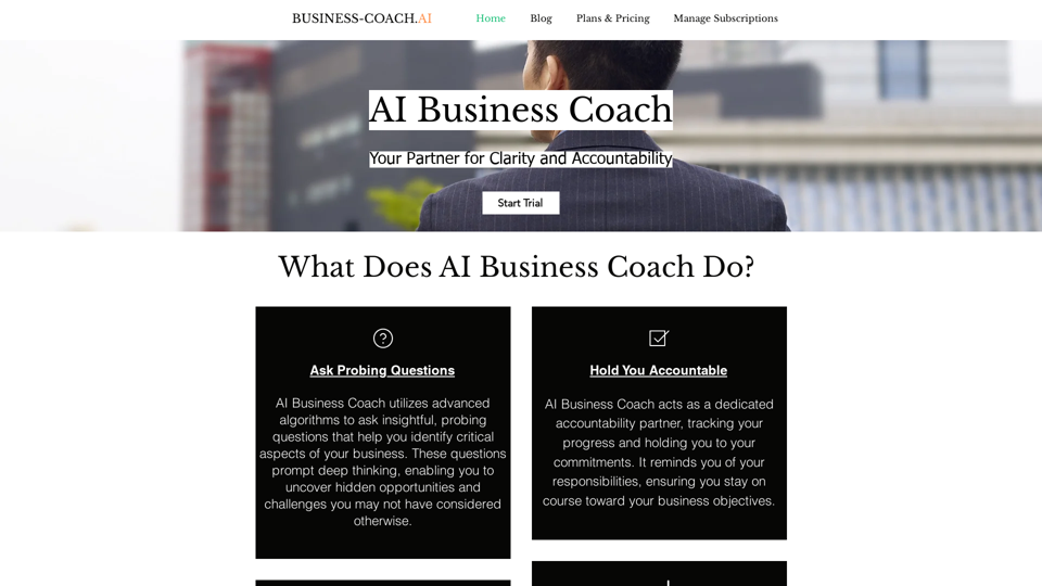 AI Business Coach | Guiding You to Success Through Clarity and Accountability