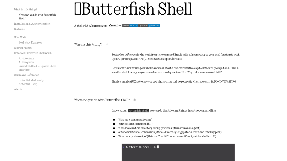 Butterfish screenshot