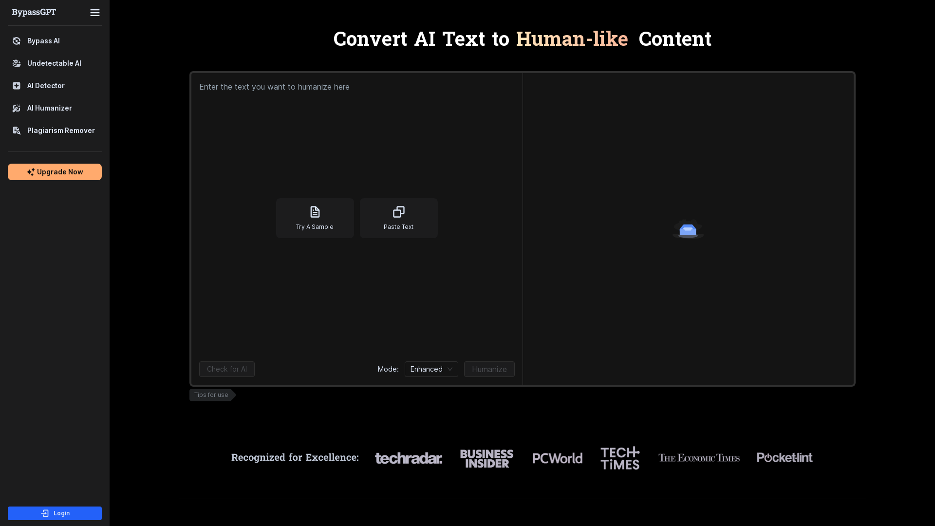 BypassGPT screenshot