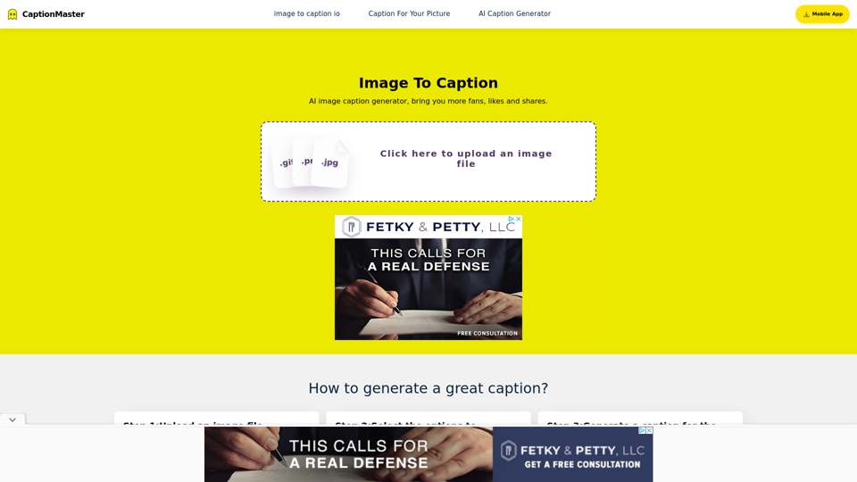 Image To Caption screenshot