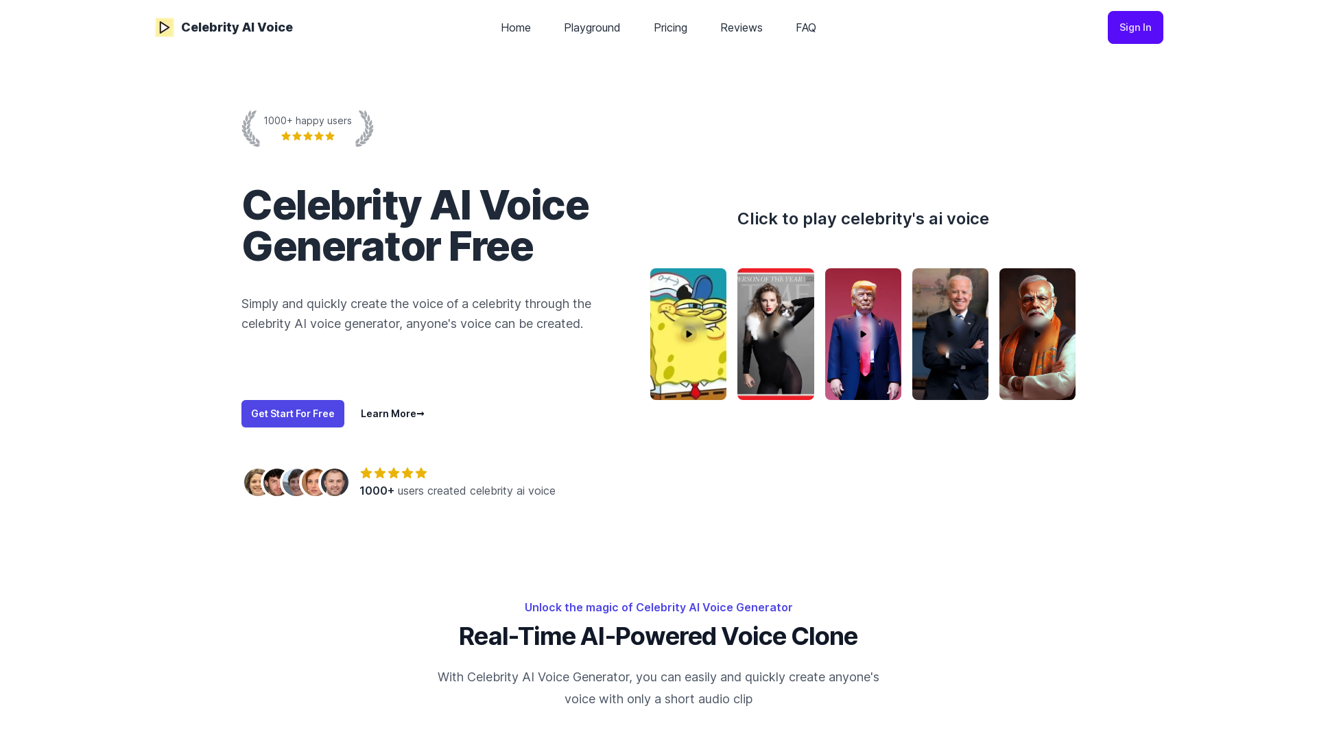 Celebrity AI Voice Generator Free