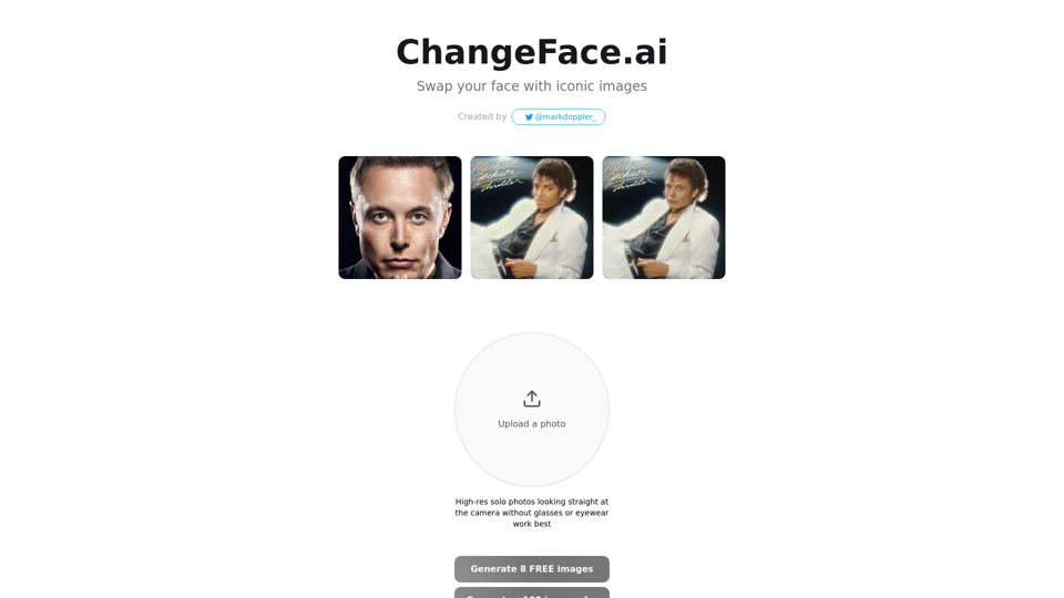 ChangeFace.ai | Swap your face with iconic images