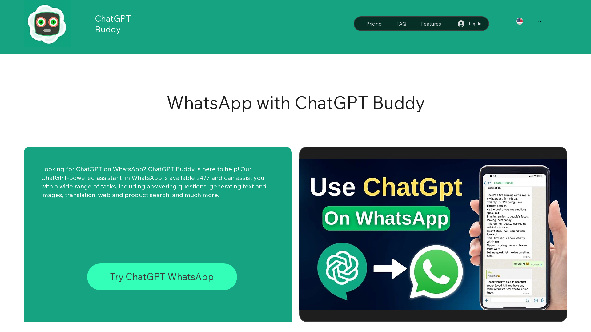ChatGPT WhatsApp Buddy screenshot