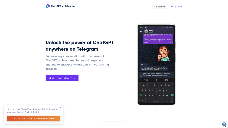 ChatGPT on Telegram | Access ChatGPT anywhere on Telegram