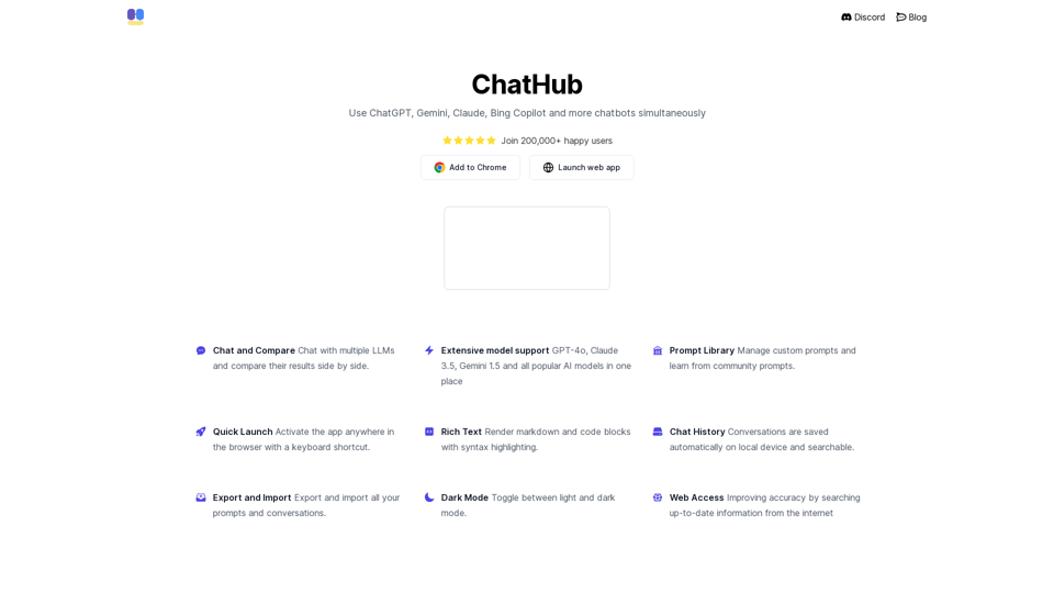 ChatHub screenshot