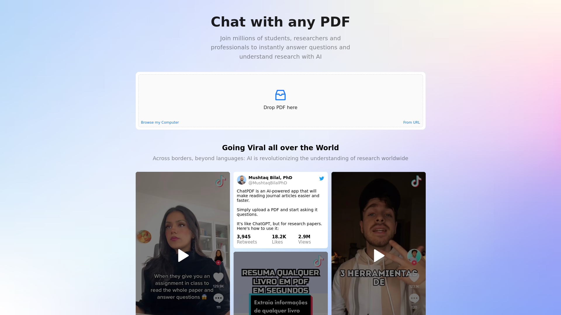 ChatPDF screenshot