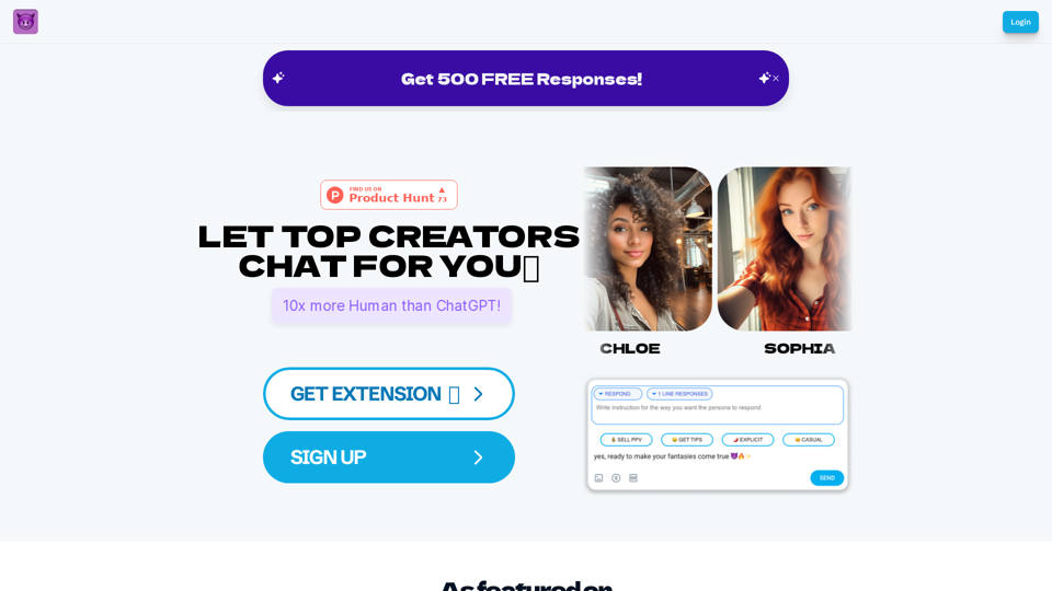 Chat on Onlyfans using AI screenshot