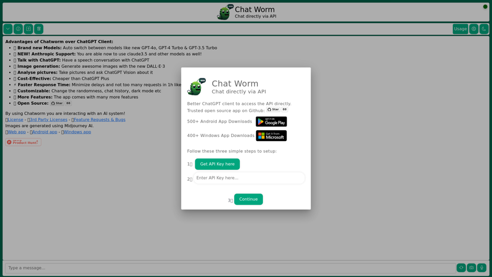 Chatworm screenshot