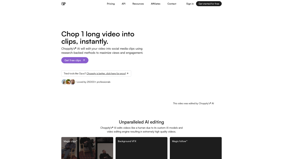 Choppity - AI social media video editor