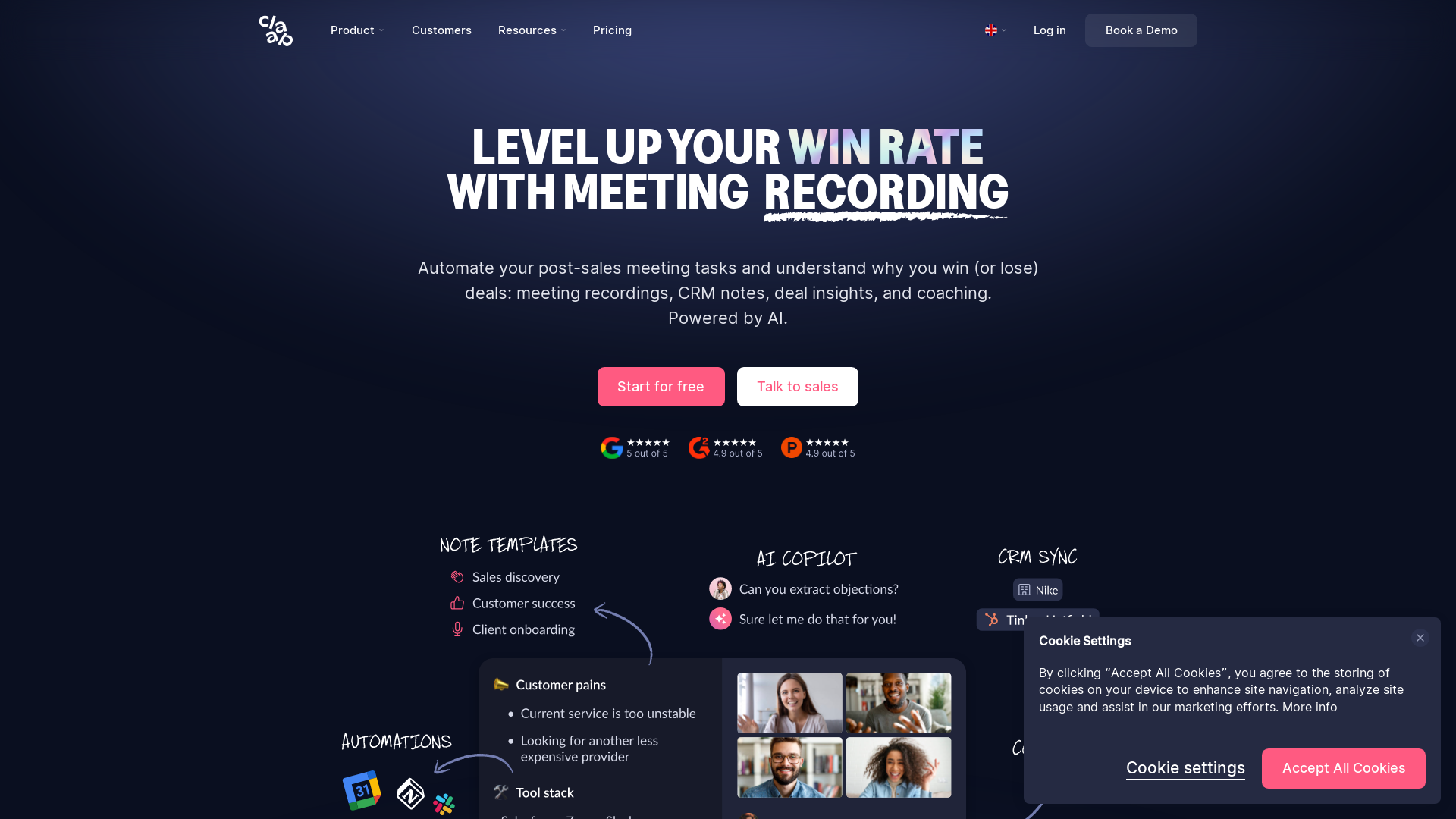 Claap screenshot