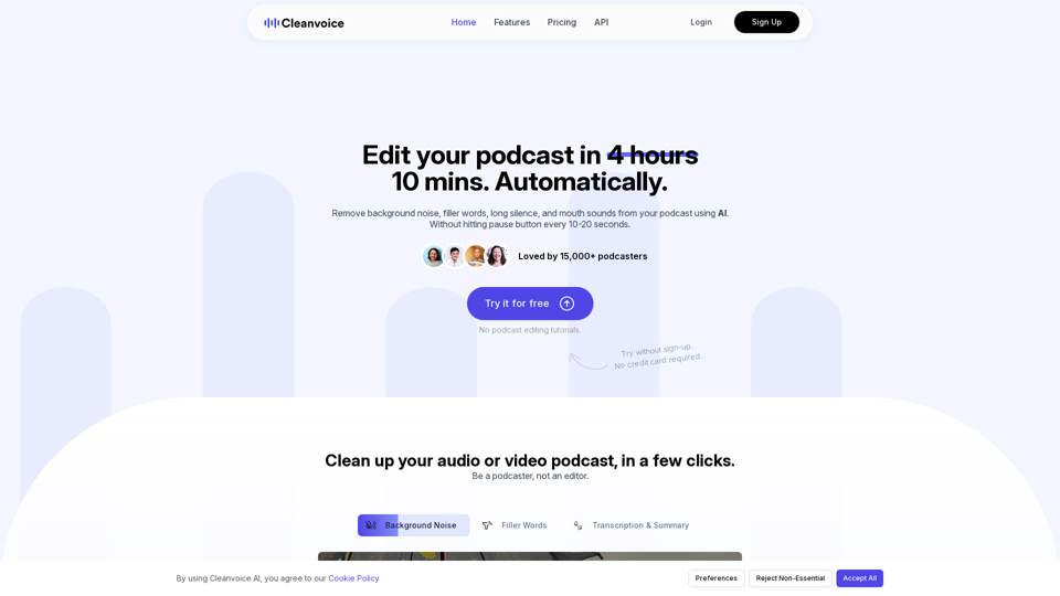 Cleanvoice AI screenshot