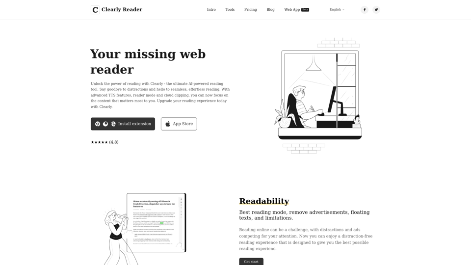 Clearly Reader - Your missing web reader