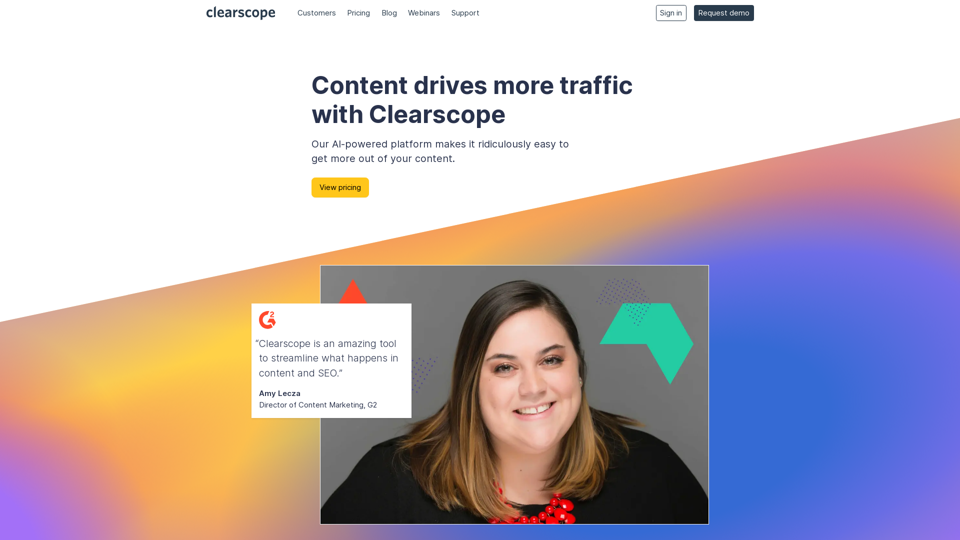 Clearscope screenshot
