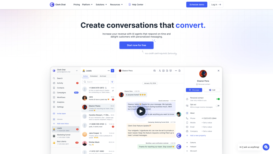 Business Messaging Platform screenshot