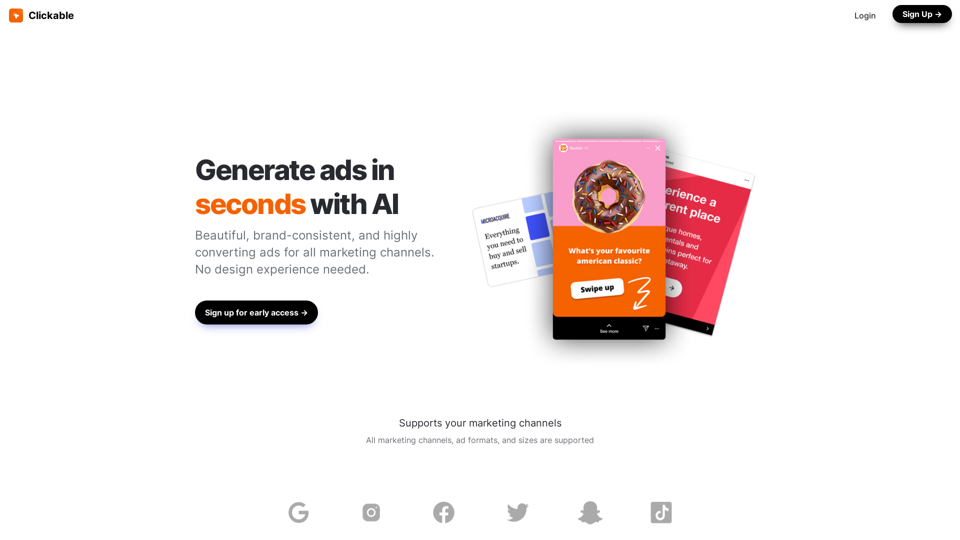 Generate ads in seconds with AI