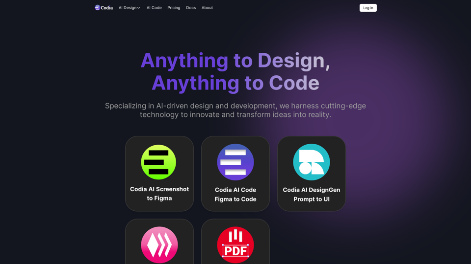 Codia AI: Leading AI-Driven Design and Development - Transform Ideas with Our Tools