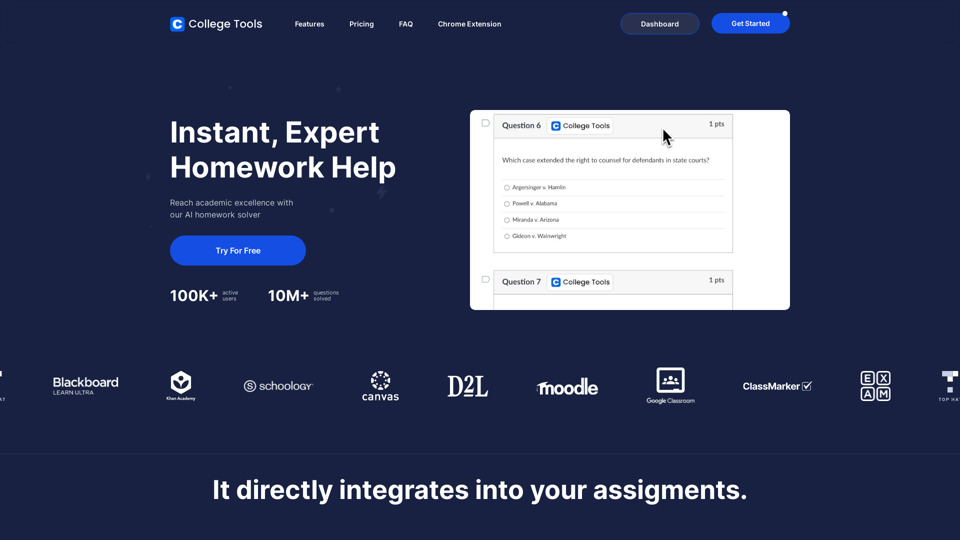 College Tools: AI Homework Solver