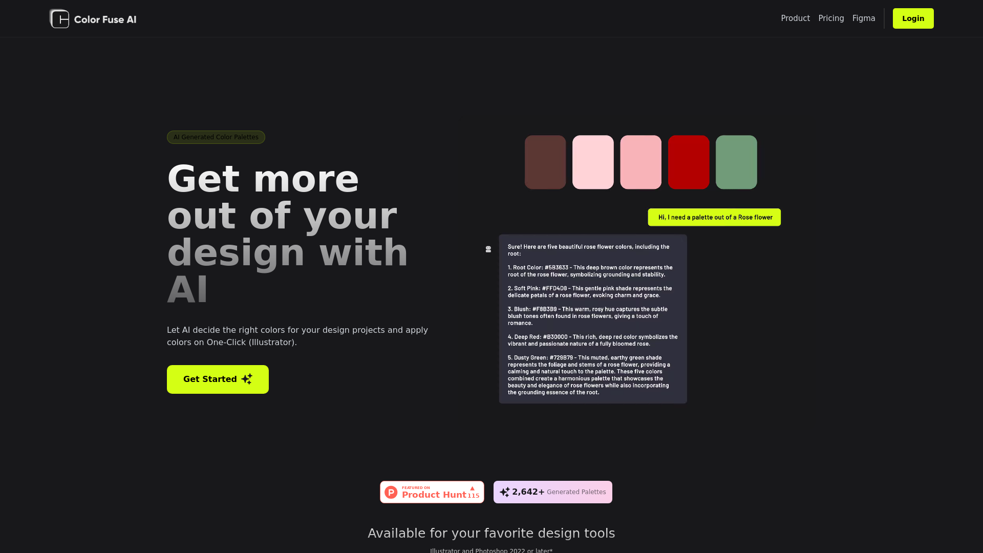 AI Chat Color Palette Generator