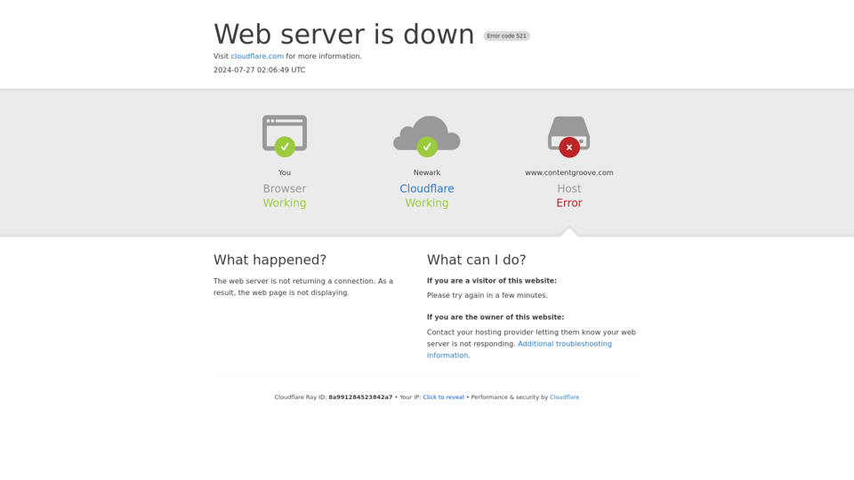 www.contentgroove.com | 521: Web server is down