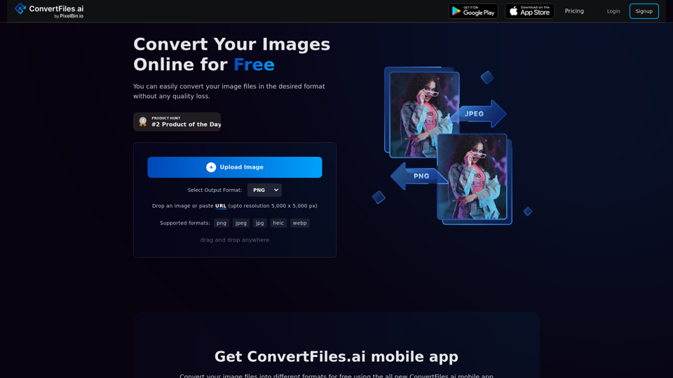 Free Image File Converter: Covert Images in a Variety of Formats - ConvertFiles.ai