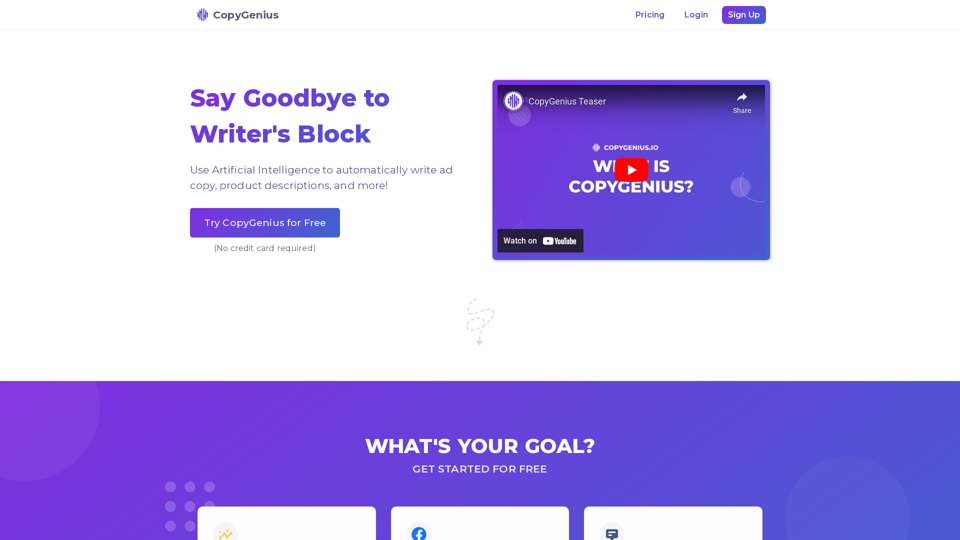 CopyGenius | Your personal AI e-commerce copywriter