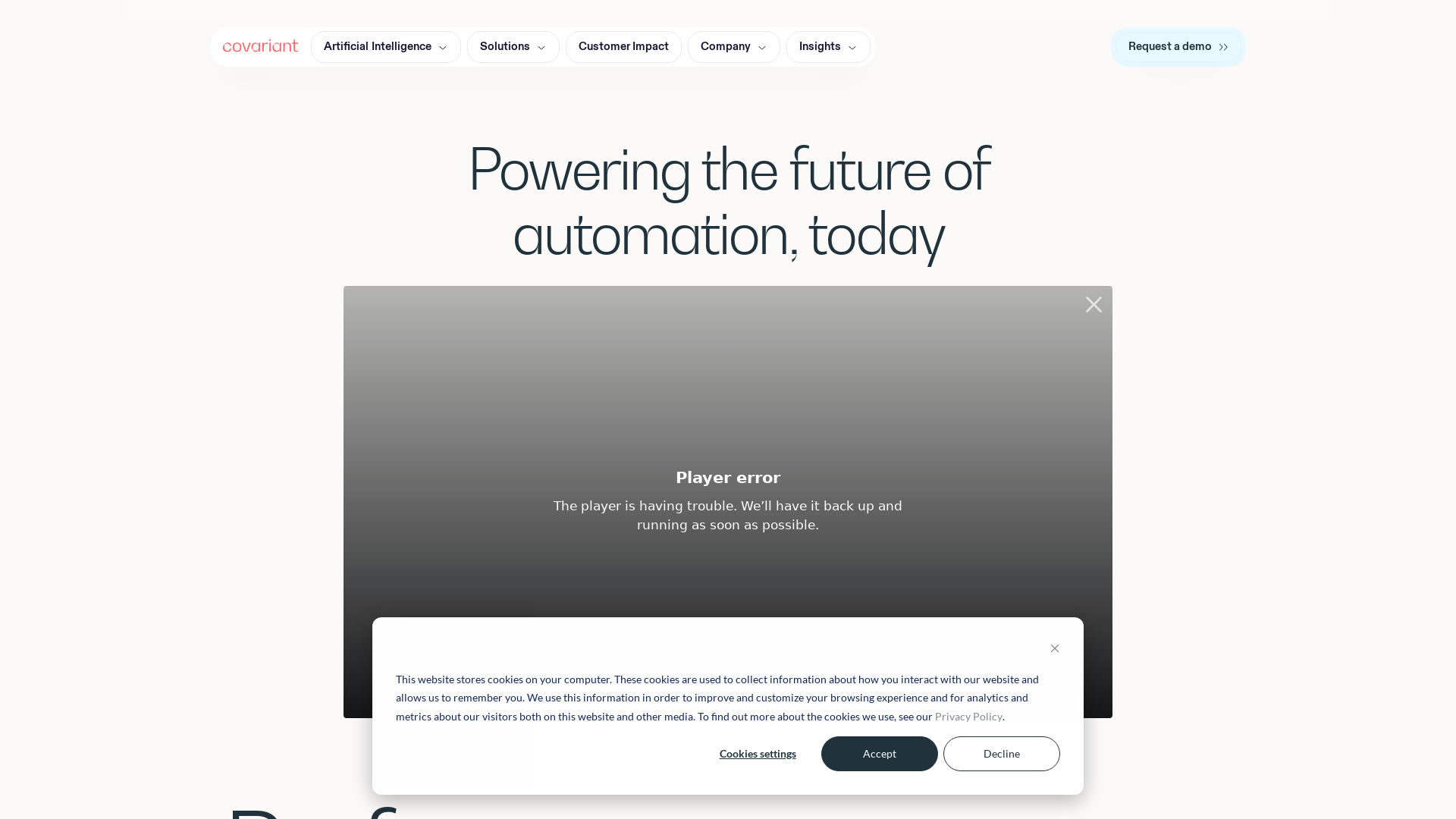 Covariant screenshot