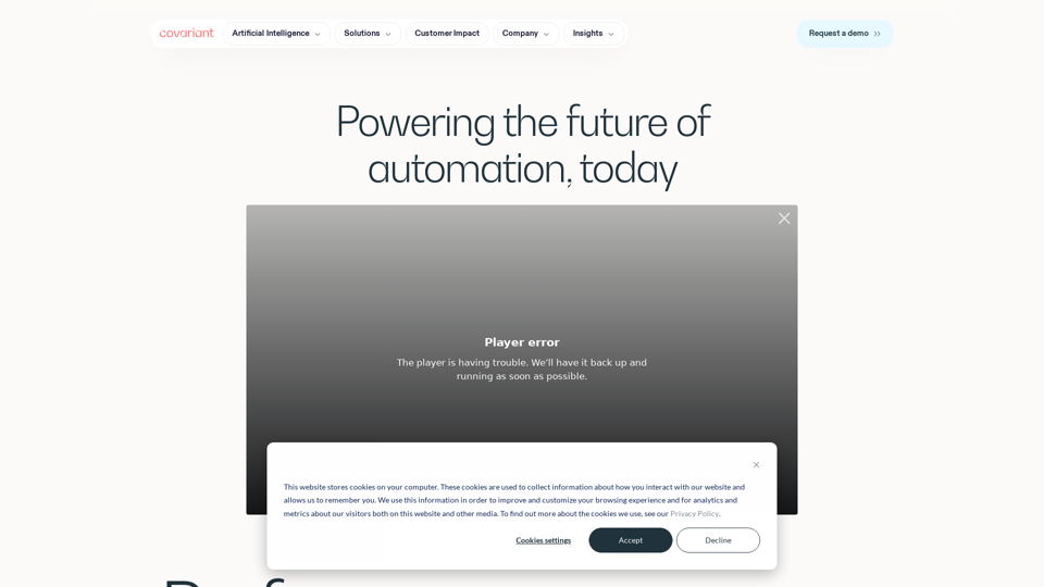 Covariant | Powering the future of automation, today