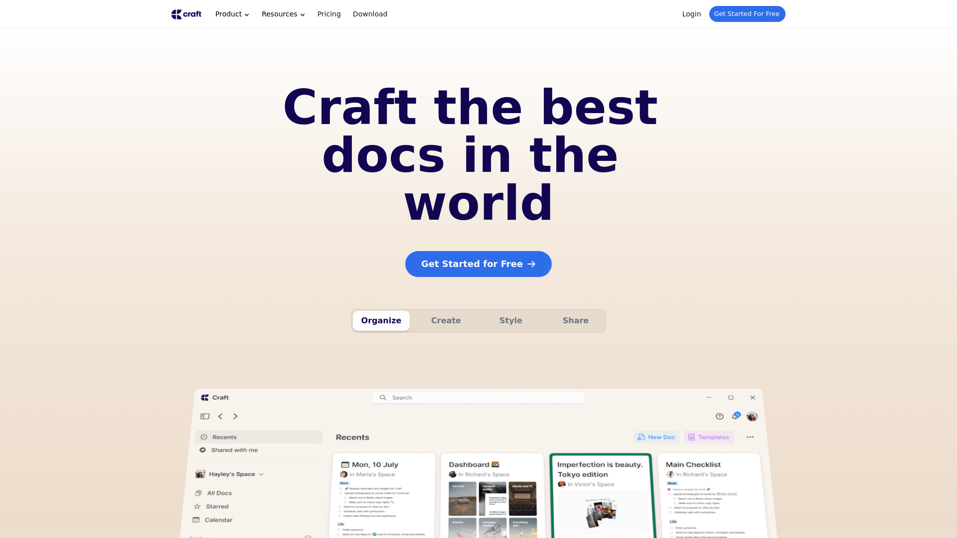 Craft screenshot