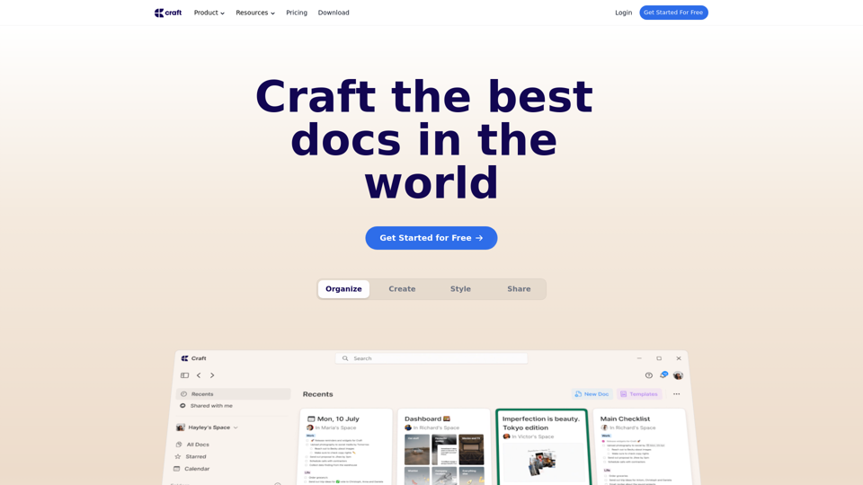 Craft screenshot