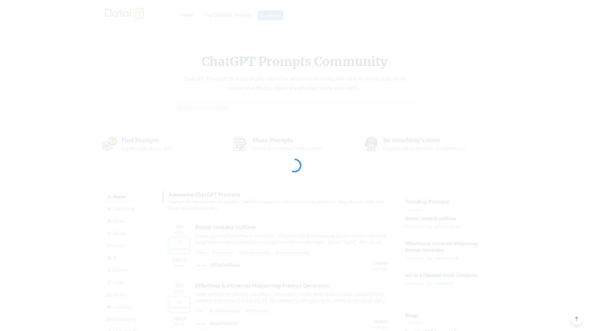 Share & Find Top Rated ChatGPT Prompts