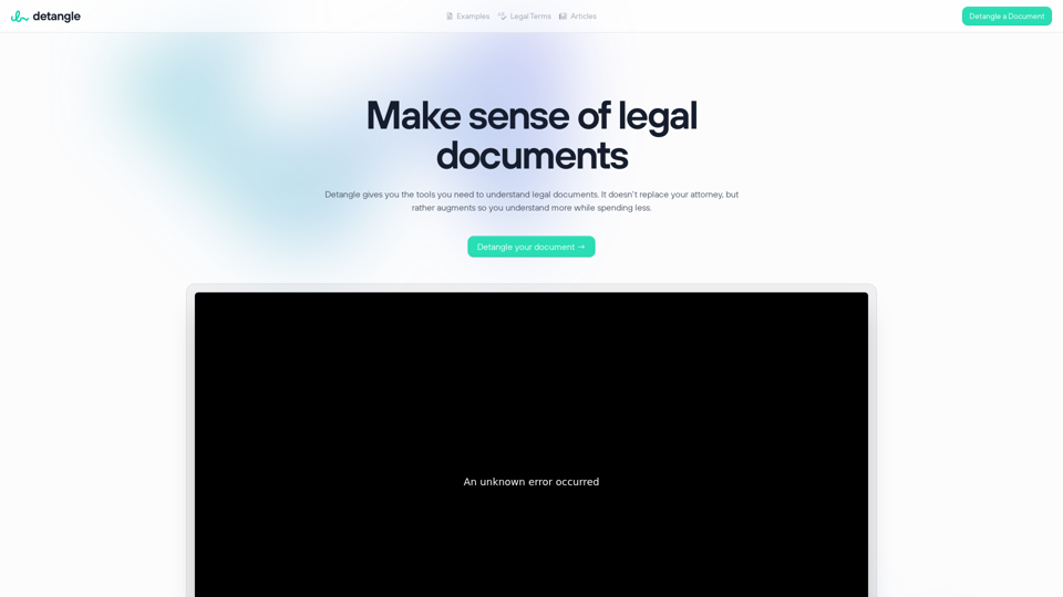 Detangle: Make sense of legal documents