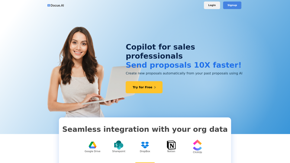 Copilot for sales professionals | Docue.AI