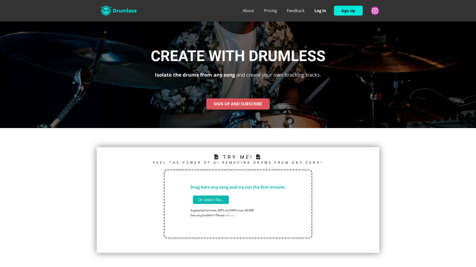 Drumless - Drums Remover