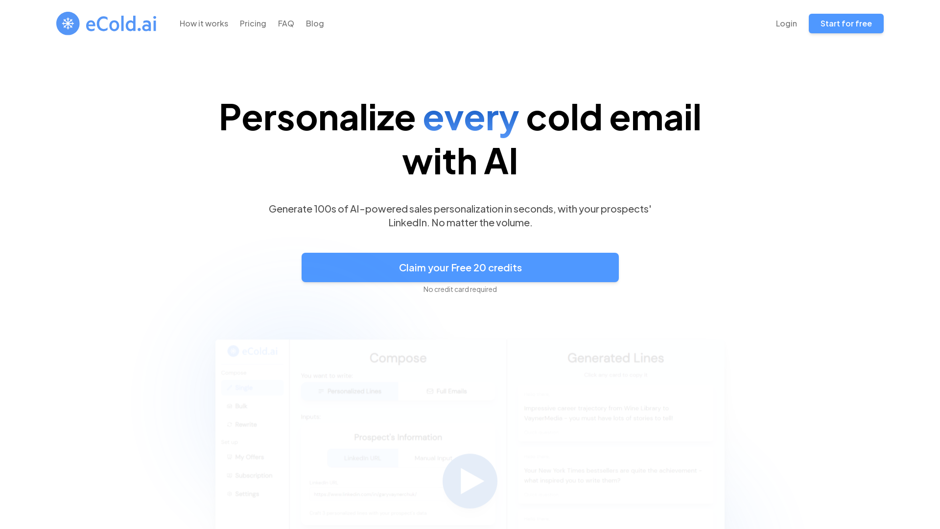 eCold.ai screenshot